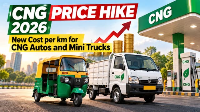 CNG Price Hike 2026: Cost per km for Autos and Mini Trucks