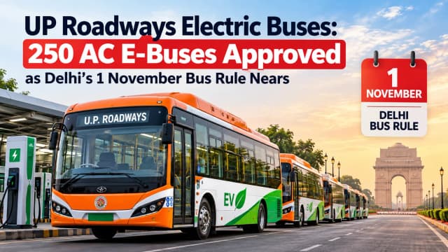 UP Roadways Electric Buses: 250 E-Buses, Delhi 1 Nov Rule